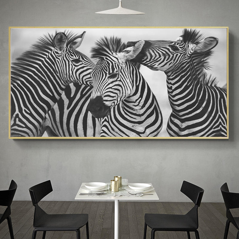 Quadro zebre stile nordico