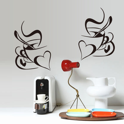 Adesivo murale tazze caffè