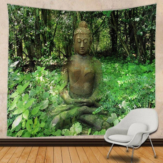 Arazzo Buddha nella foresta