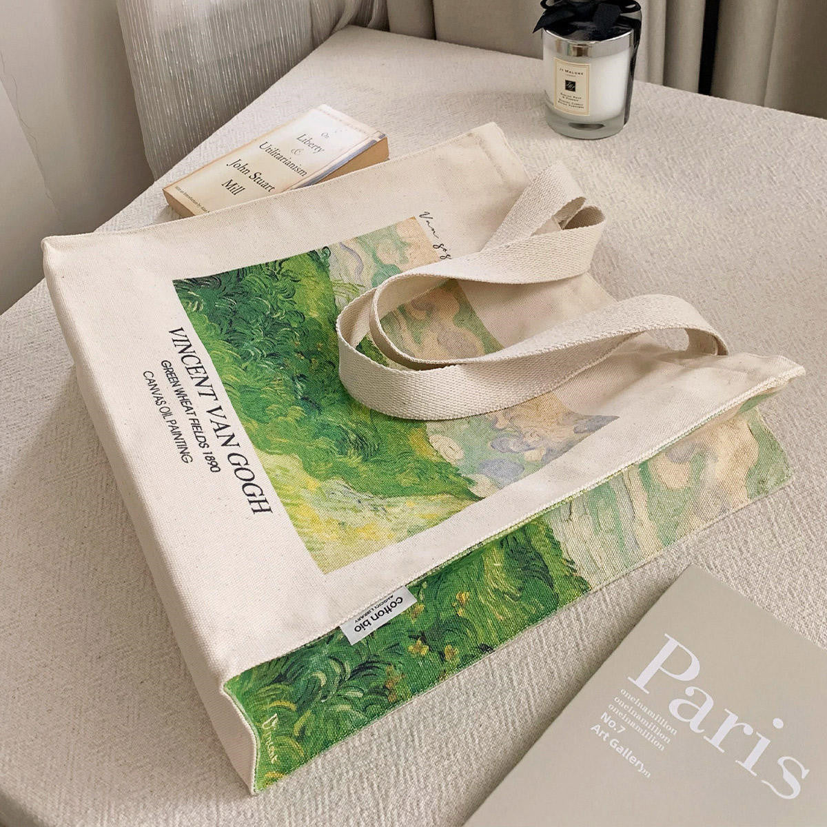Borsa tela stampa pittura
