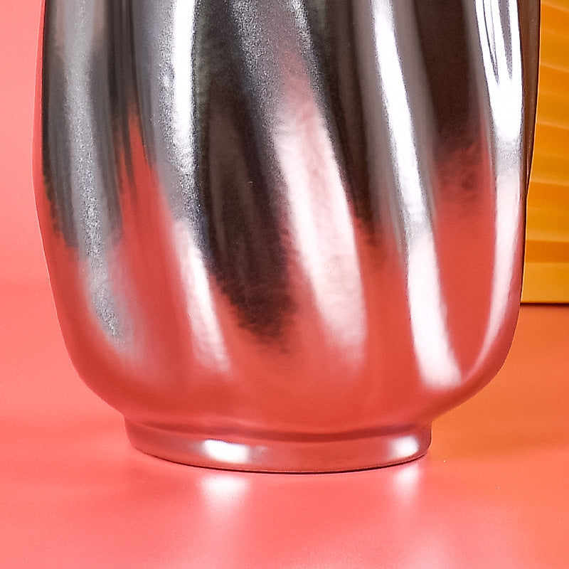 Vaso trasparente argento