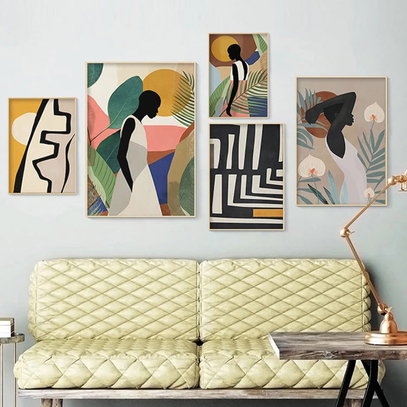 Quadro donna fiori