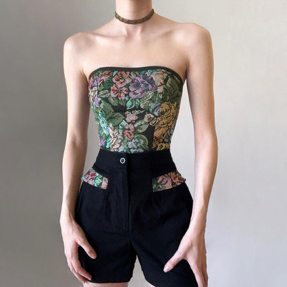 Maglietta reggiseno stile olio retrò