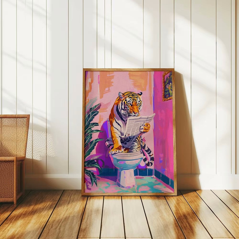 Poster tigre in bagno