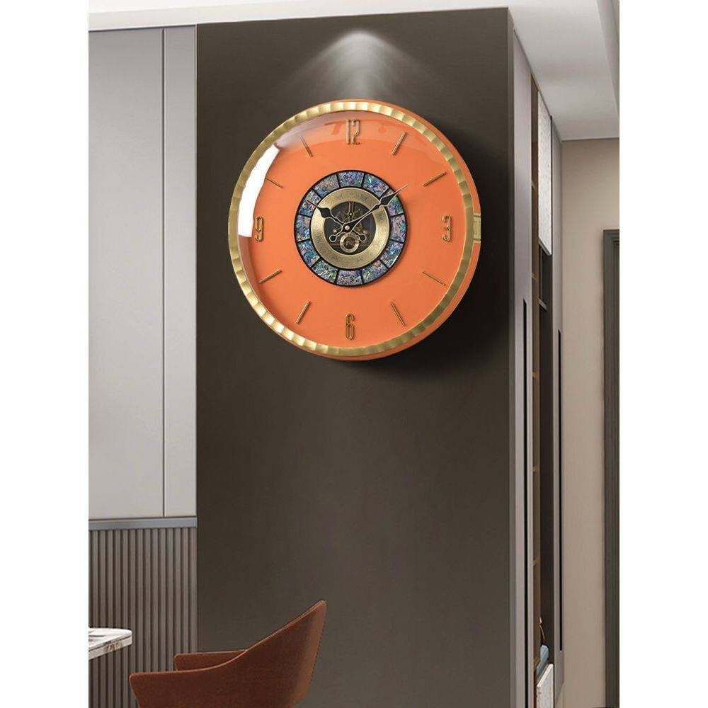 Orologio da parete Art déco arancione