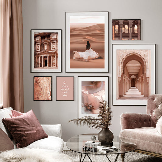 Quadro su tela Paesaggi deserti e architetture