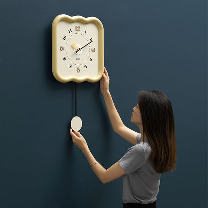Orologio da parete Ondulati crema