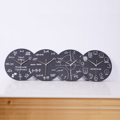 Orologio da parete Formule matematiche nera