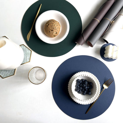 Set sottobicchieri in pelle