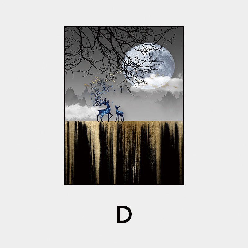Quadro Luna e Alberi