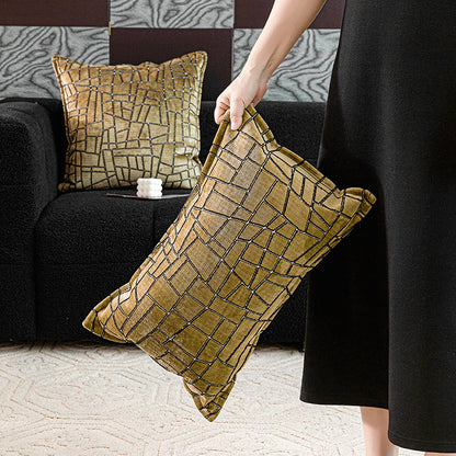 Cuscino geometrico oro