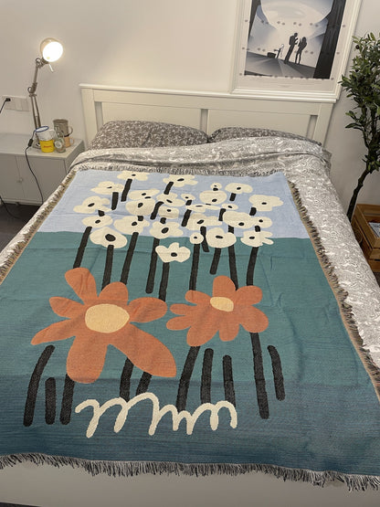 Plaid fiori stile nordico