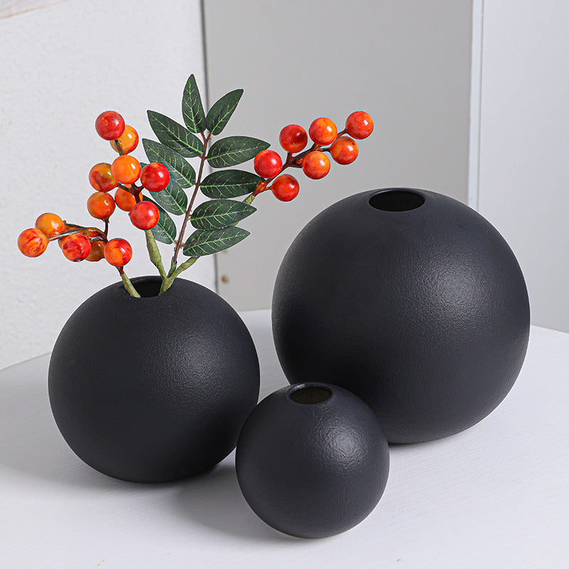 Vaso sferico ceramica nordico