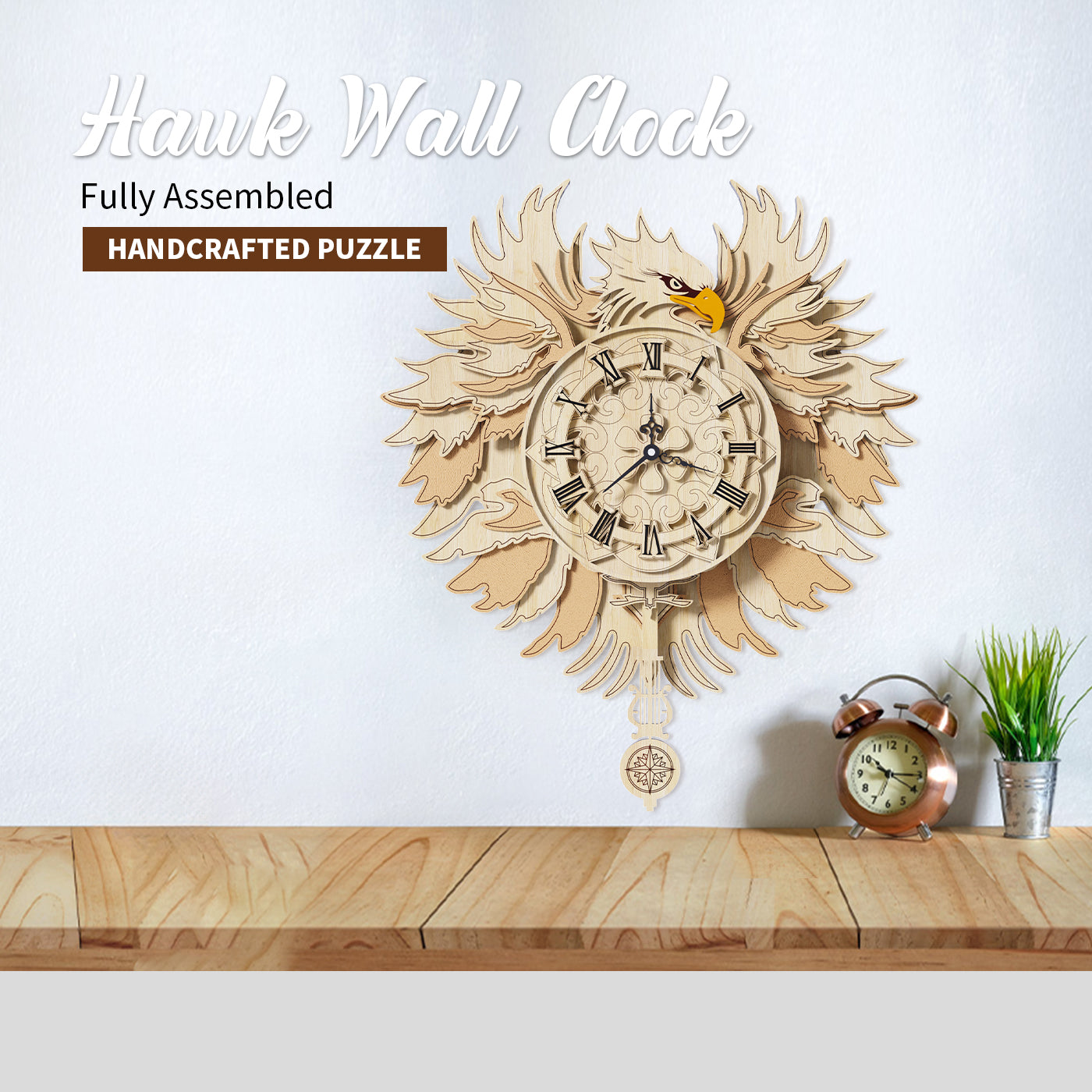 Orologio da parete Aquila legno