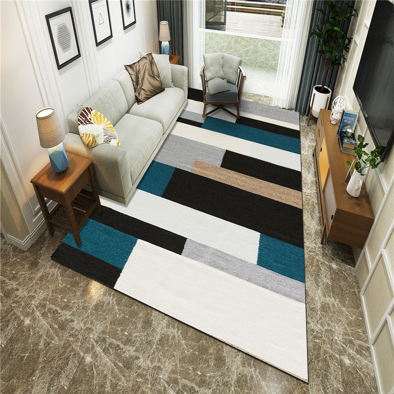 Tappeto grande blocchi marrone crema