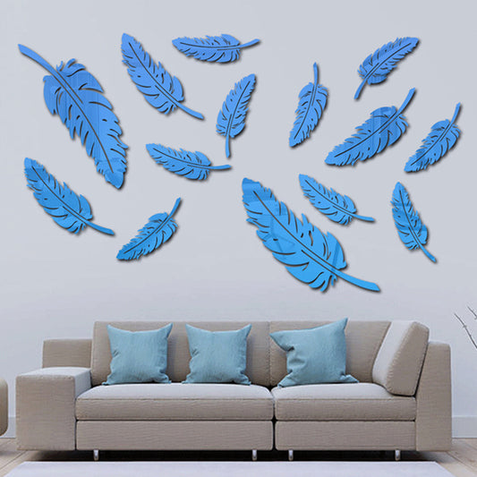 Specchio murale piume 3D