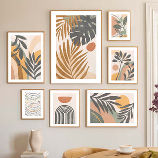 Quadro su tela Foglie tropicali stilizzate