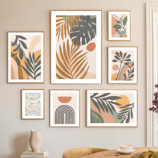 Quadro su tela Foglie tropicali stilizzate