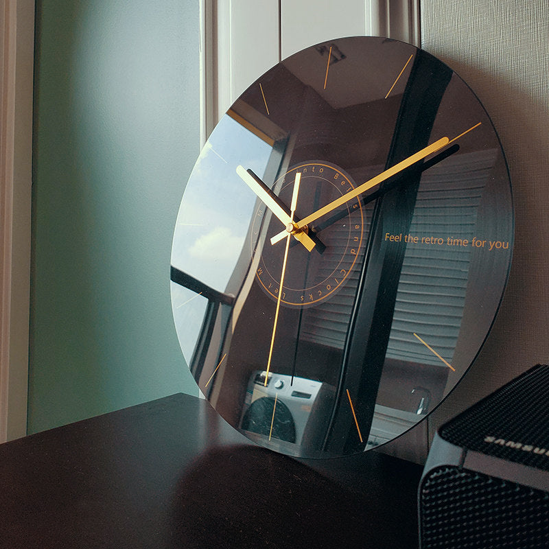 Orologio da parete Marmo riflesso gold