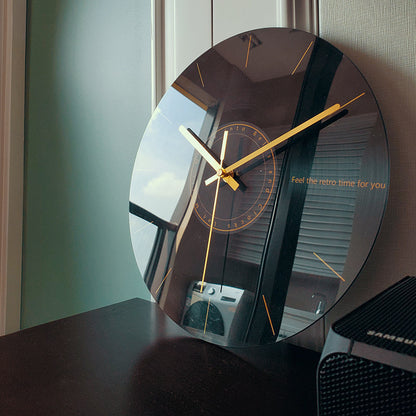 Orologio da parete Marmo riflesso gold