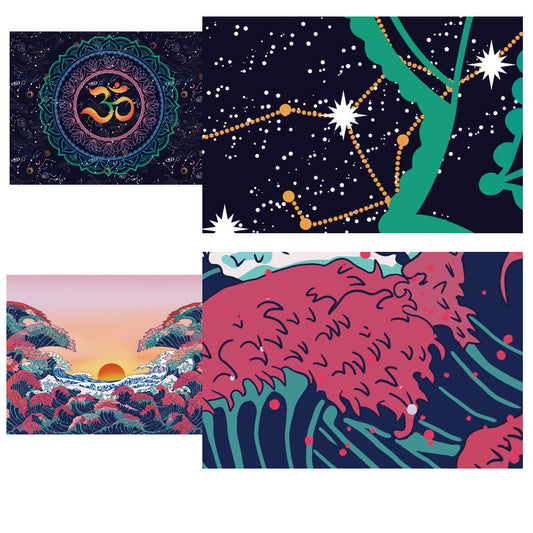 Arazzo Collage mistico e cosmico