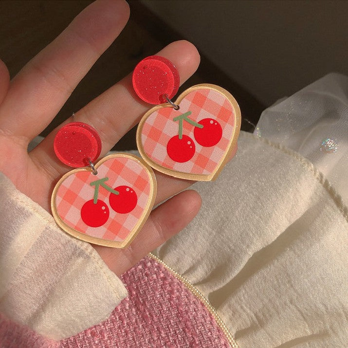 Orecchini fiori dipinti