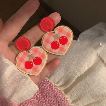 Orecchini fiori dipinti
