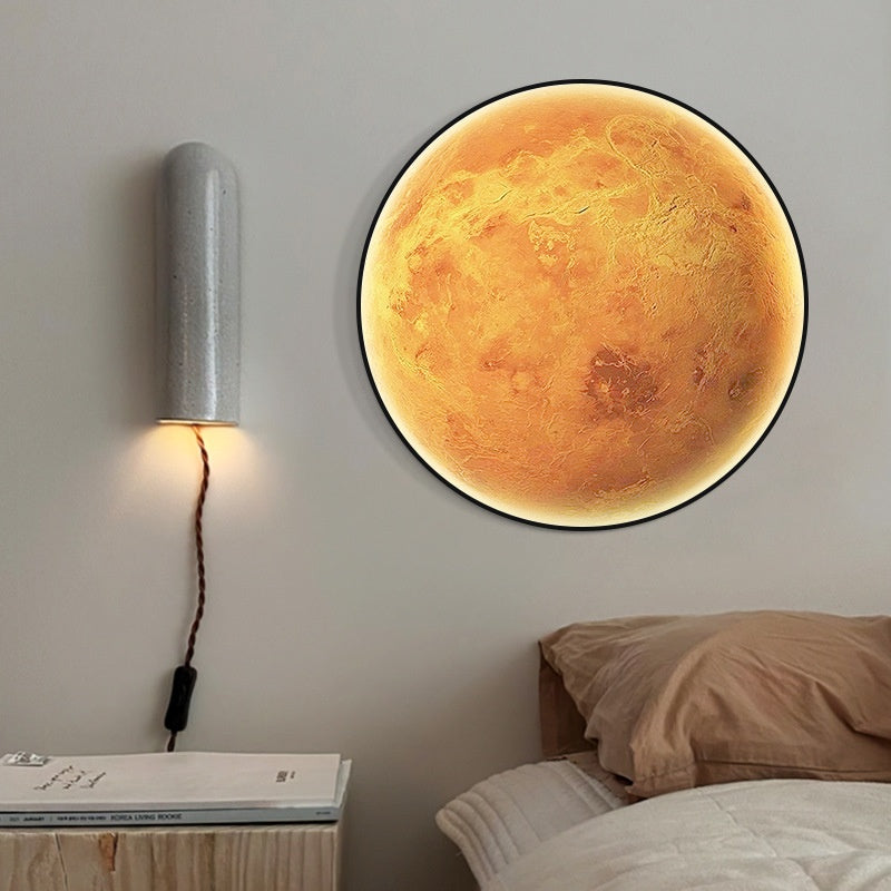 Quadro decorativo rotondo con LED