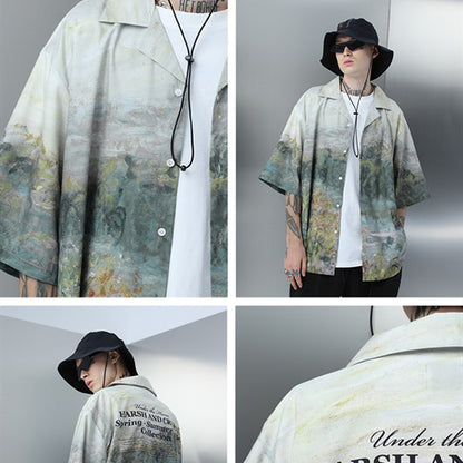 T-shirt stampa impressionista