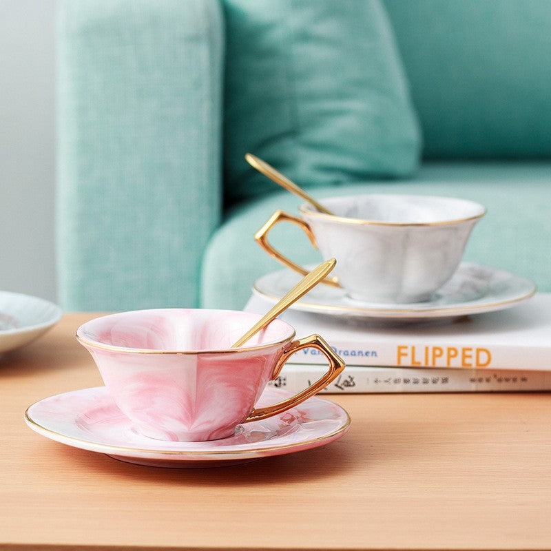 Tazza caffè ceramica marmorizzata