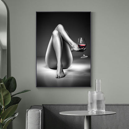 Quadro donna vino