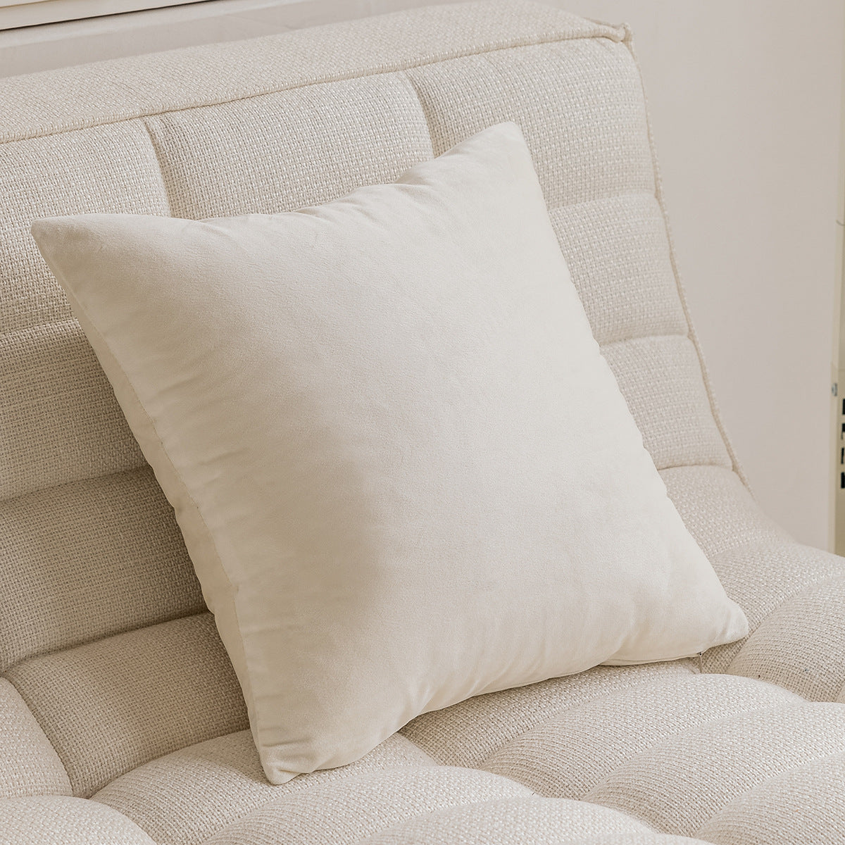 Copricuscino cotone crema