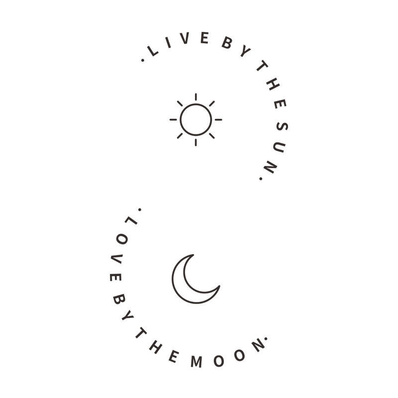 Adesivo sole e luna