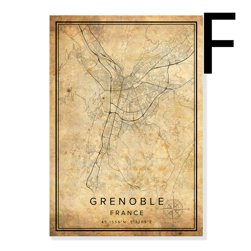 Quadro Mappa Vintage