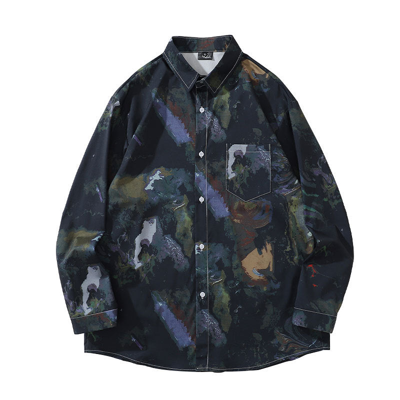 Camicia stampa dipinto vintage