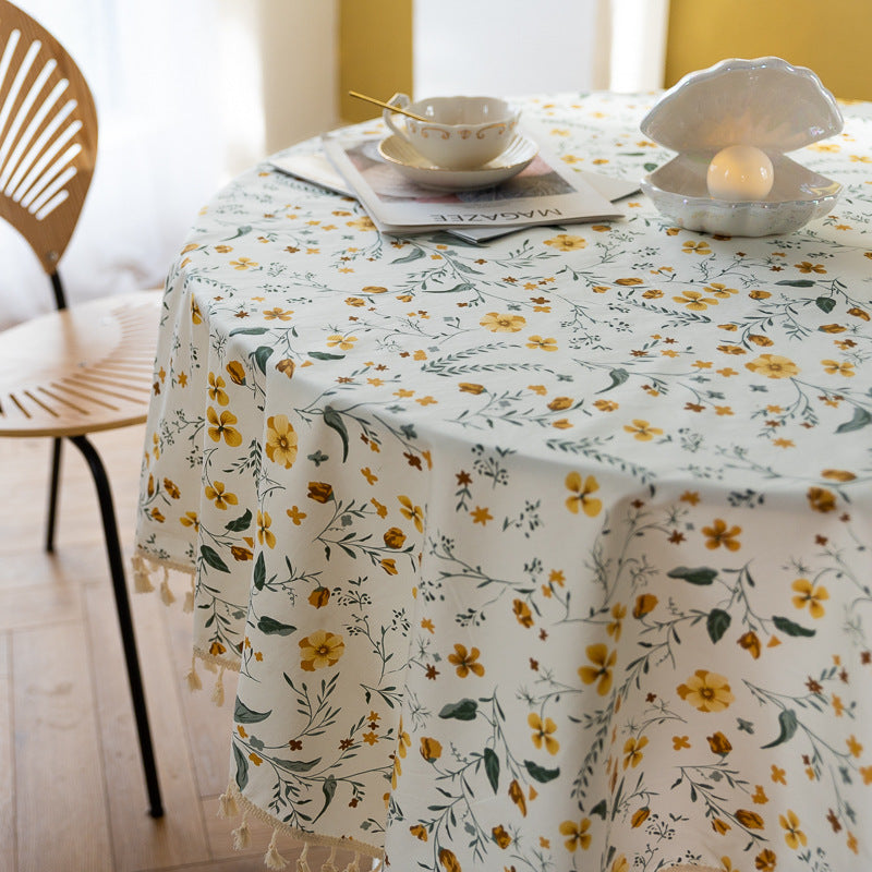 Tovaglia cotone con nappine