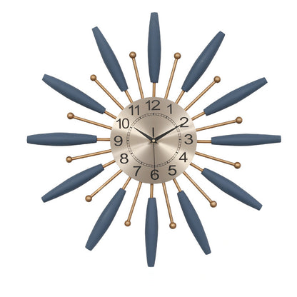 Orologio da parete Foglie blu contemporaneo