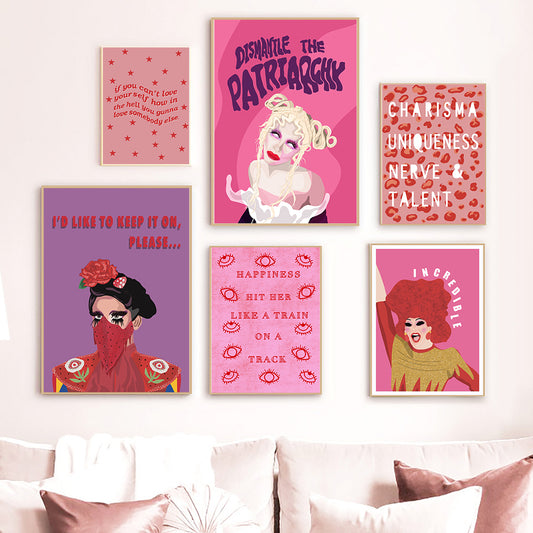 Quadro su tela Ritratti pop art femminili