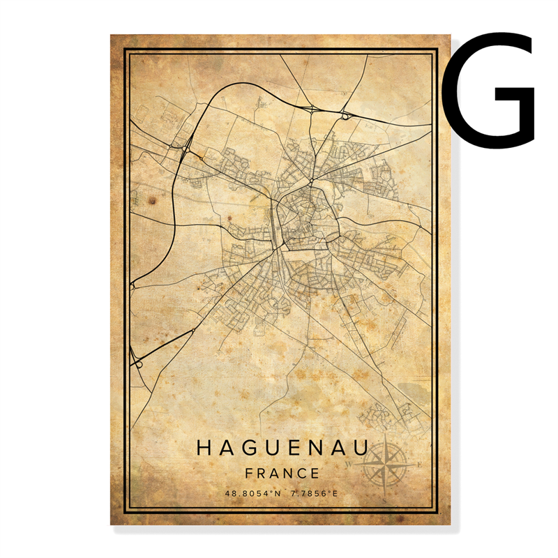 Quadro Mappa Vintage