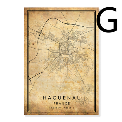 Quadro Mappa Vintage