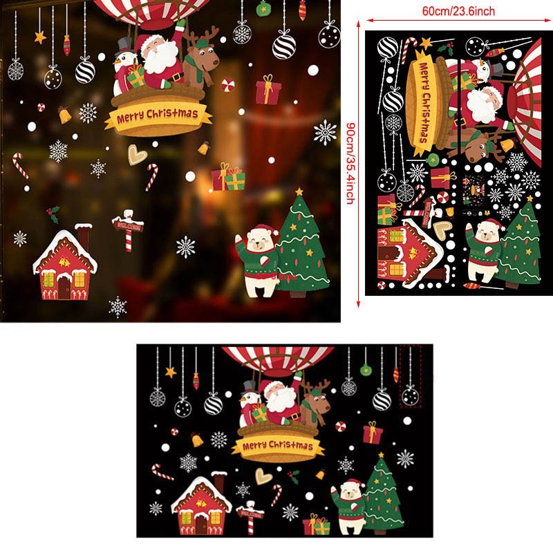 Adesivo murale Babbo Natale con decorazioni