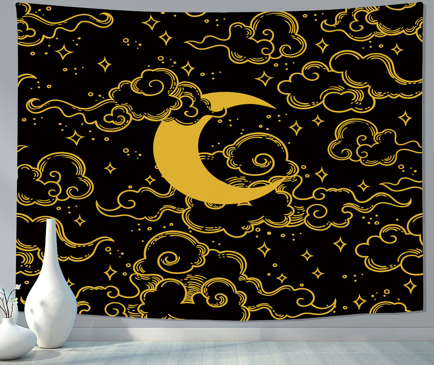 Arazzo luna e stelle
