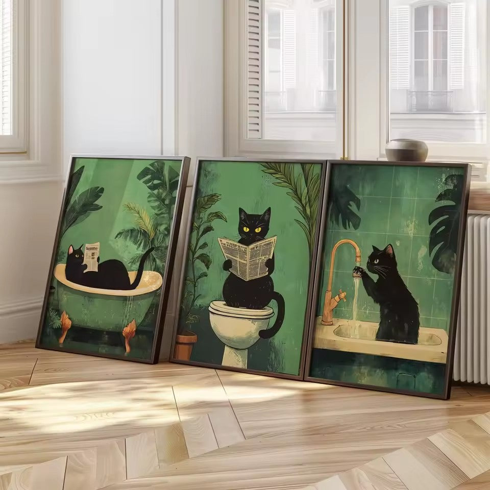 Stampa gatto nero