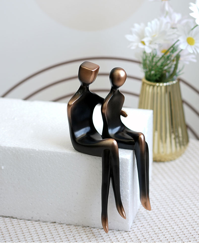 Scultura coppia astratta