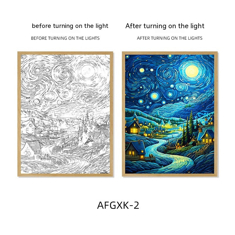 Quadro Cielo Stellato Illuminato