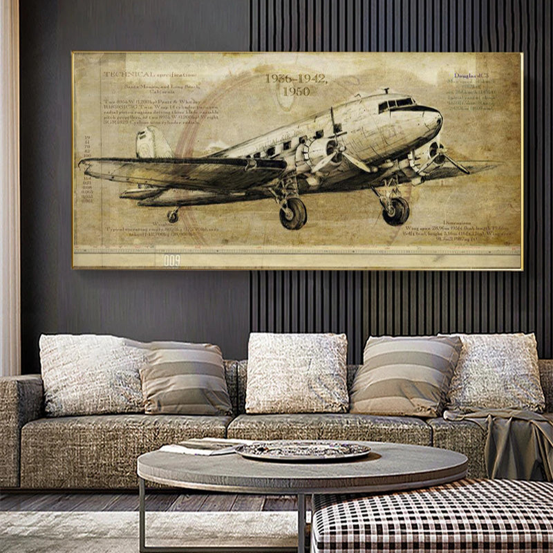 Poster aereo vintage