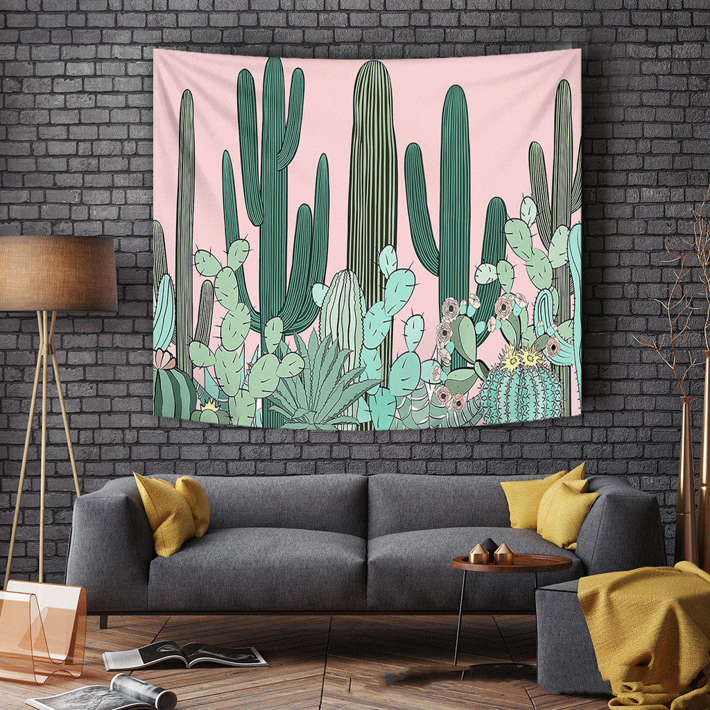 Tappeto fiori e cactus