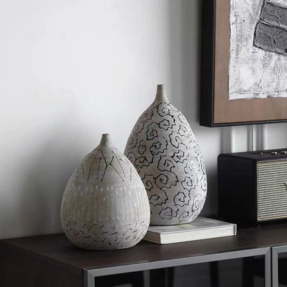 Vaso ceramica dipinto a mano