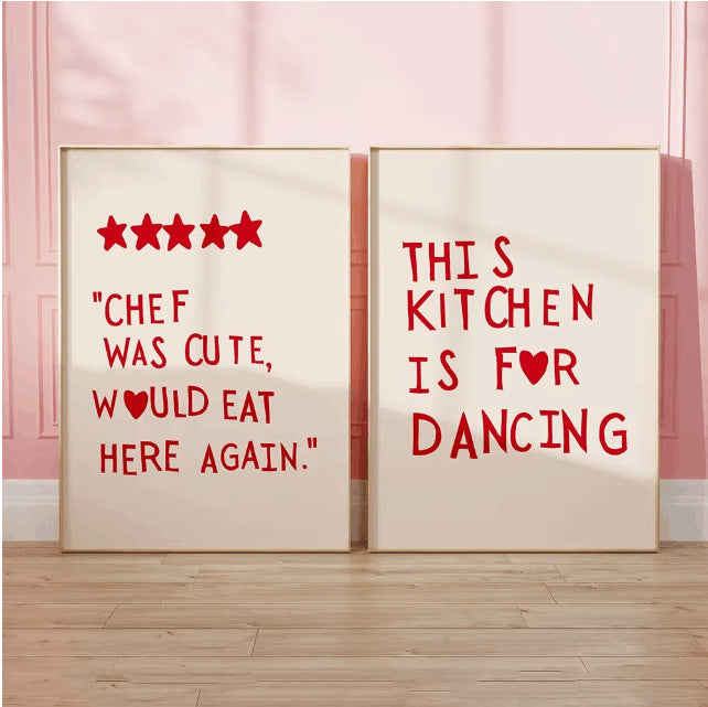 Poster minimalista cuore rosso