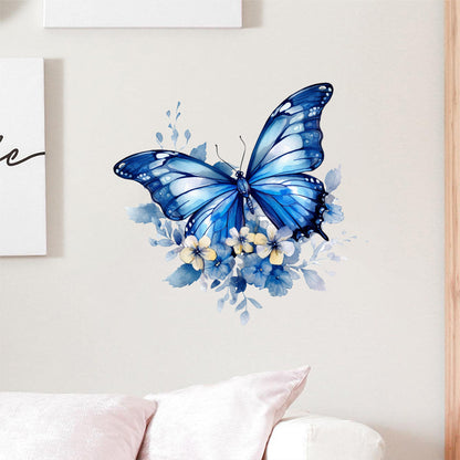 Adesivo Murale Farfalla e Fiori